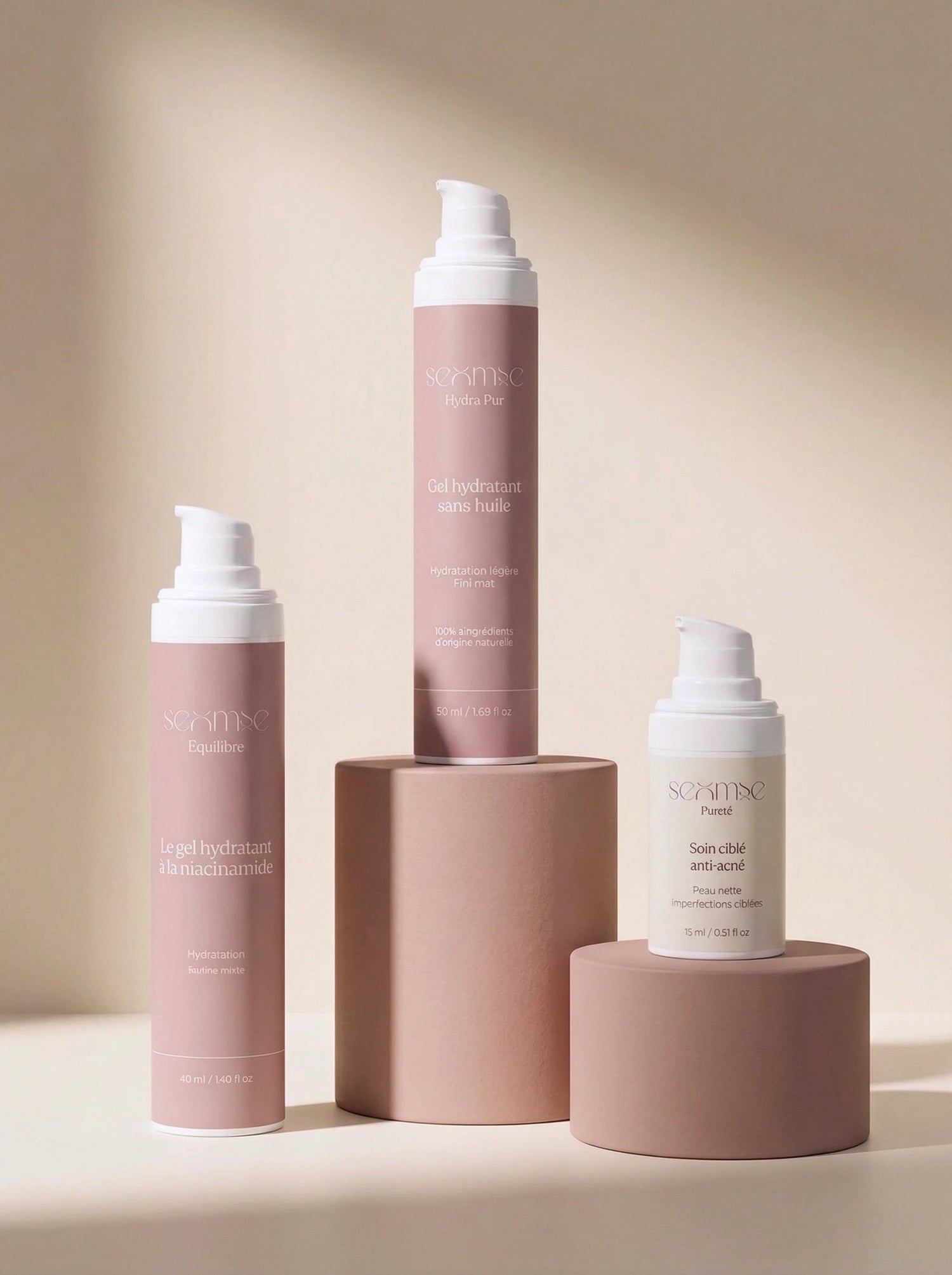 Pack routine peau grasse à imperfections Seomse avec gel hydratant à la niacinamide, gel hydratant sans huile et soin ciblé anti-imperfections