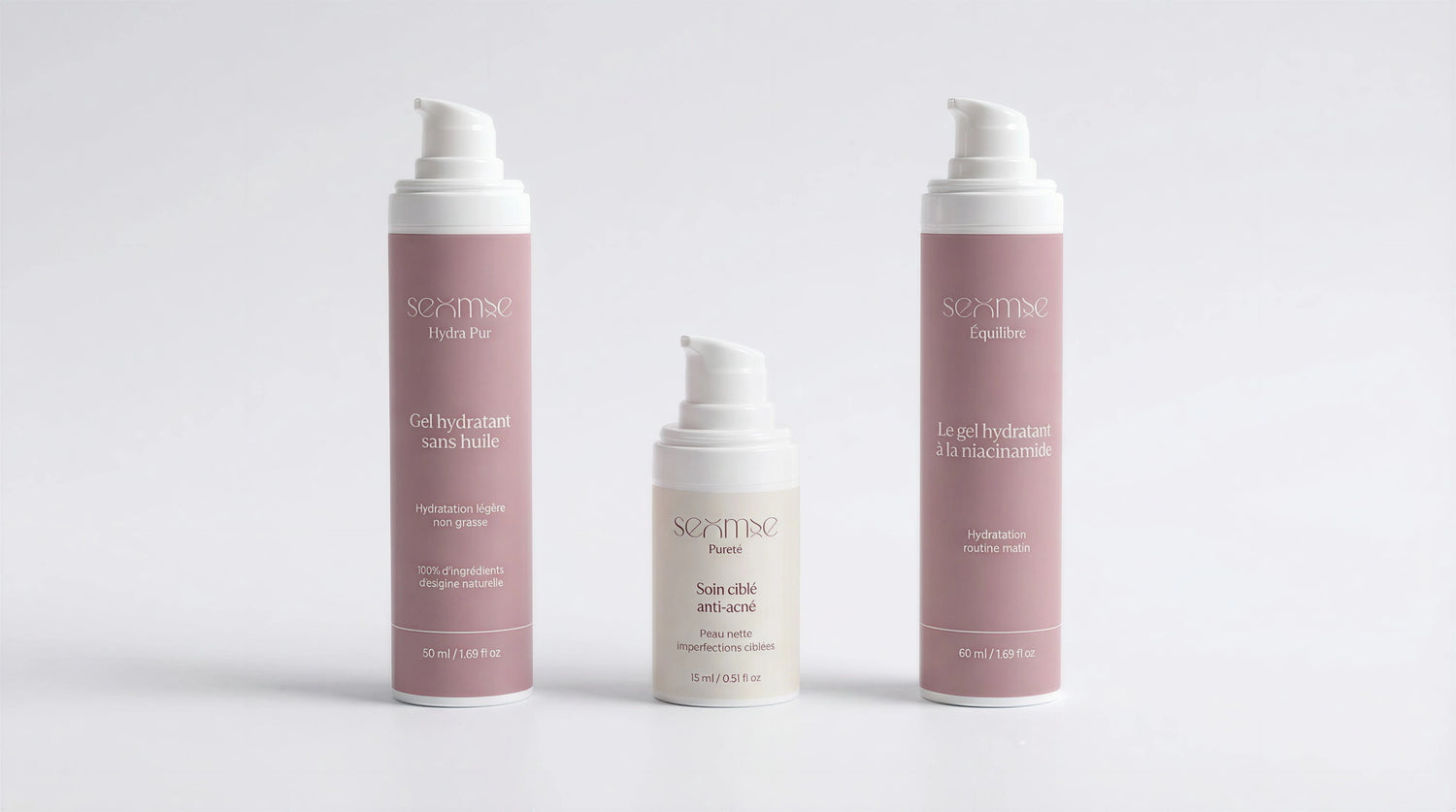 Routine imperfections et brillance Seomse avec gel hydratant sans huile, gel hydratant à la niacinamide et soin ciblé pour peau mixte à grasse