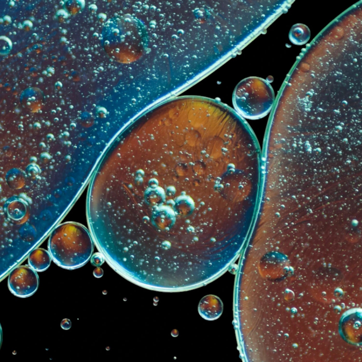 Texture gel avec bulles, illustration antioxydant et pollution pour la peau.