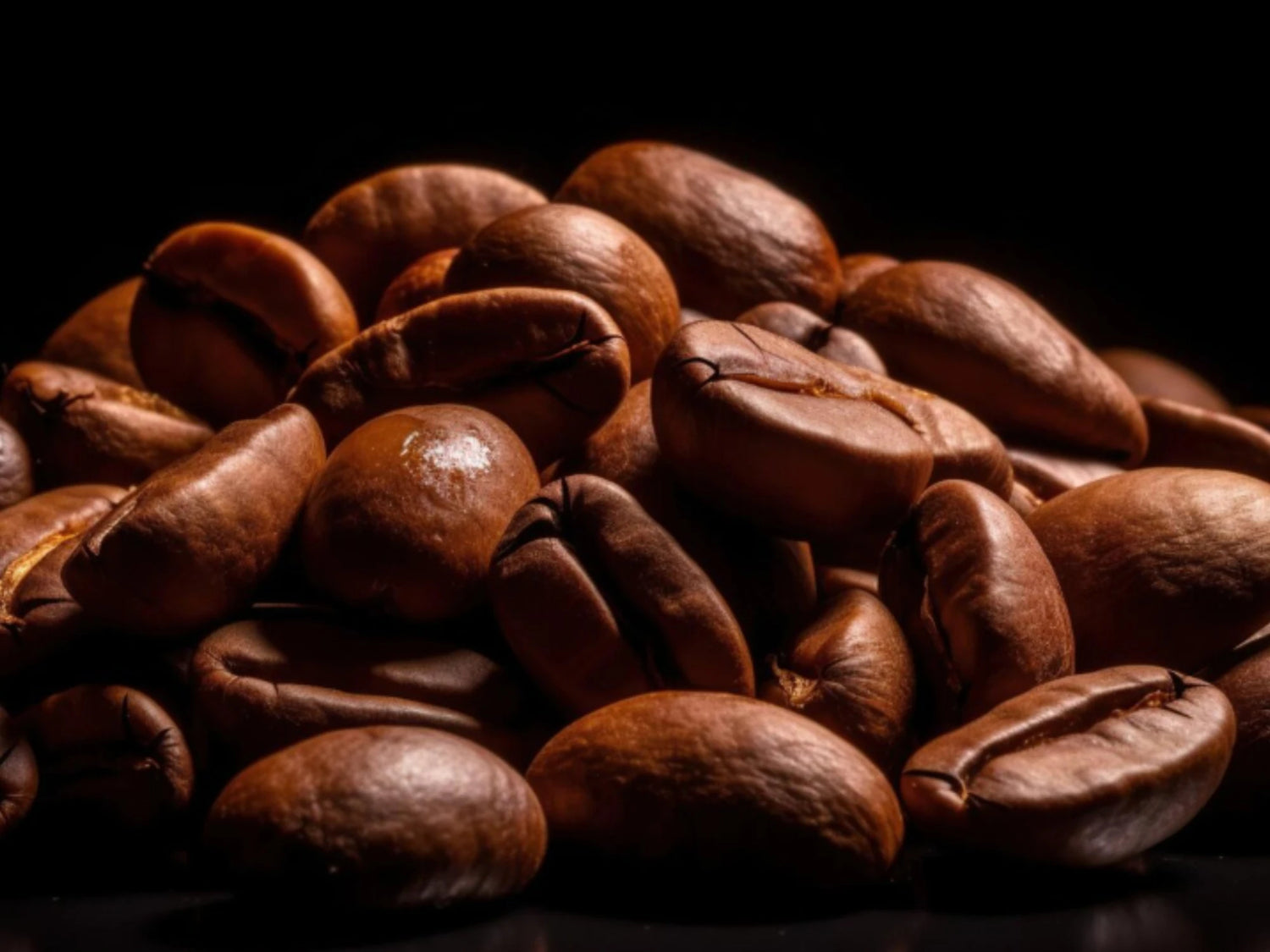 Grains de café, illustration de la caféine (caffeine) utilisée en cosmétique.