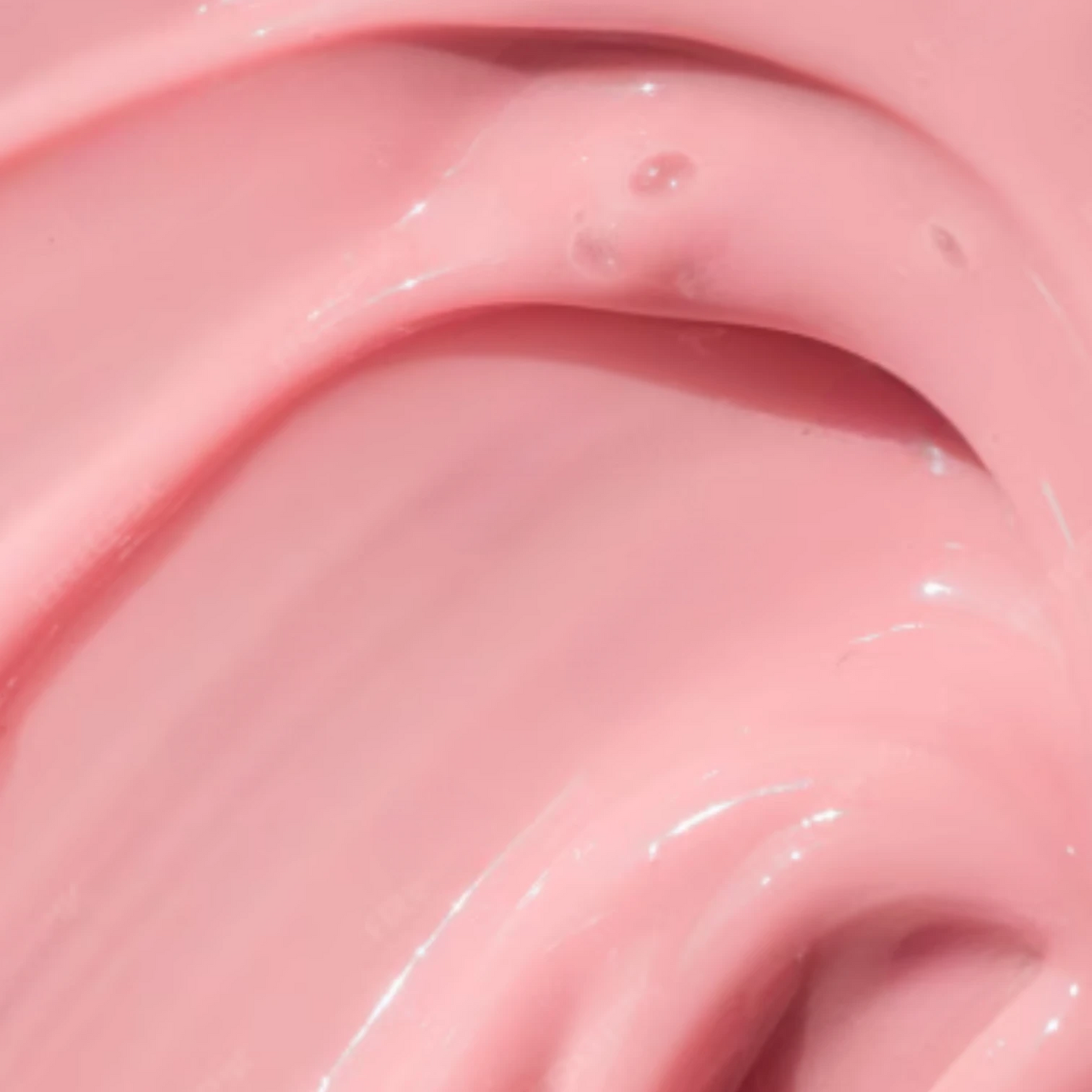 Texture gelée rose du sérum Seomse aux peptides et acide hyaluronique, macro de matière lissante